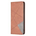 Xiaomi Redmi Note 13 Pro 5G / Poco X6 5G Θήκη Βιβλίο Σκούρο Καφέ Magnetic Buckle Rhombus Texture Phone Case Dark Brown