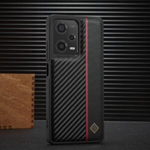 Xiaomi Redmi Note 13 Pro 5G / Poco X6 5G Θήκη Σιλικόνης Μαύρο LC.IMEEKE 3 in 1 Carbon Fiber Texture Shockproof Phone Case Black
