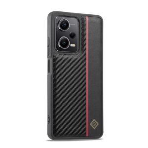 Xiaomi Redmi Note 13 Pro 5G / Poco X6 5G Θήκη Σιλικόνης Μαύρο LC.IMEEKE 3 in 1 Carbon Fiber Texture Shockproof Phone Case Black