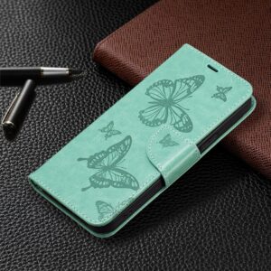 Xiaomi Redmi Note 13 Pro Plus 5G Θήκη Βιβλίο Πρασινο Two Butterflies Embossing Phone Case Green