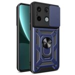Xiaomi Redmi Note 13 Pro 5G / Poco X6 5G Θήκη Μπλε Με Σταντ Sliding Camera Cover Design TPU+PC Phone Case Blue