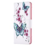 Xiaomi Redmi Note 13 Pro Plus 5G Θήκη Βιβλίο Colored Drawing Pattern Phone Case Flowers Butterfly