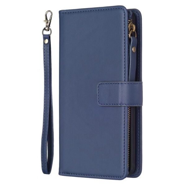 Xiaomi Redmi Note 13 Pro Plus 5G Θήκη Βιβλίο Μπλε Card Slots Zipper Wallet Flip Phone Case Blue