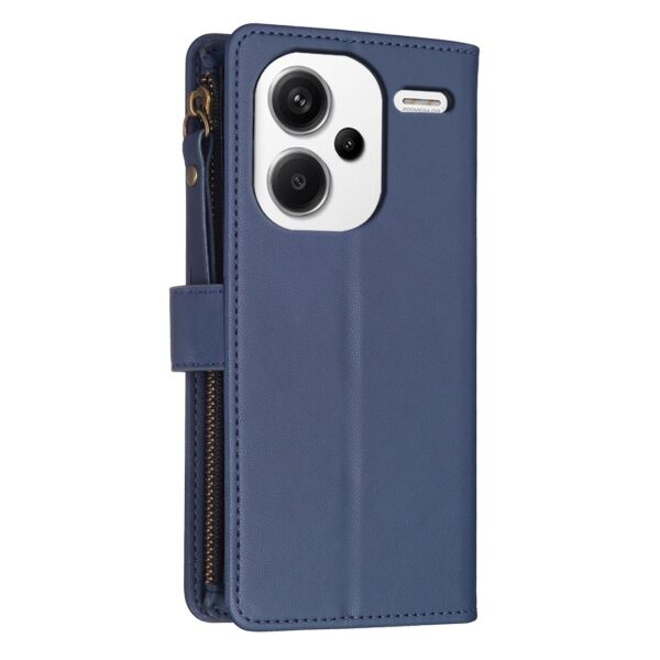Xiaomi Redmi Note 13 Pro Plus 5G Θήκη Βιβλίο Μπλε Card Slots Zipper Wallet Flip Phone Case Blue