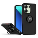 Xiaomi Redmi Note 13 4G Θήκη Μαύρη Q Shadow 1 Series TPU + PC Ring Holder Phone Case Black