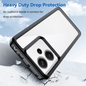 Xiaomi Redmi Note 13 Pro Plus 5G Θήκη Διάφανη - Μαύρη Colorful Series Acrylic + TPU Phone Case Black