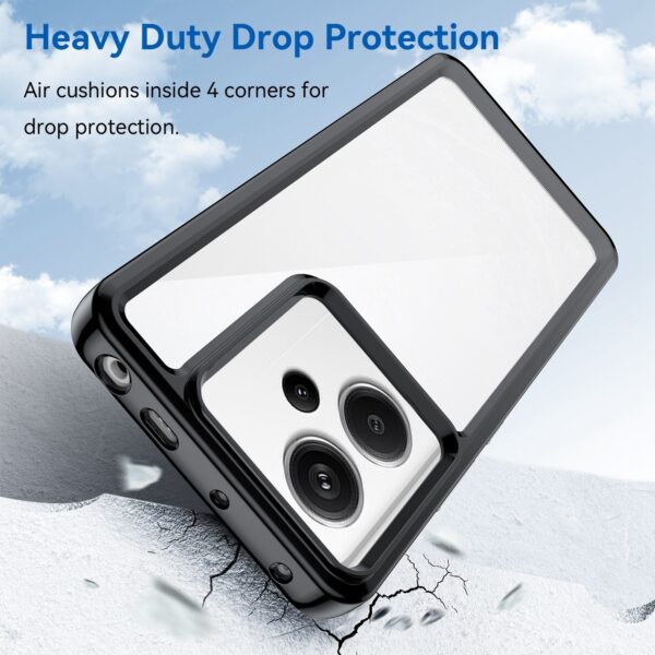 Xiaomi Redmi Note 13 Pro Plus 5G Θήκη Διάφανη - Μαύρη Colorful Series Acrylic + TPU Phone Case Black