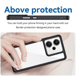 Xiaomi Redmi Note 13 Pro Plus 5G Θήκη Διάφανη - Μαύρη Colorful Series Acrylic + TPU Phone Case Black