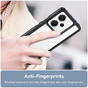 Xiaomi Redmi Note 13 Pro Plus 5G Θήκη Διάφανη - Μαύρη Colorful Series Acrylic + TPU Phone Case Black