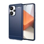 Xiaomi Redmi Note 13 Pro Plus 5G Θήκη Σιλικόνης Μπλε Brushed Texture Carbon Fiber TPU Phone Case Blue