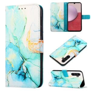 Samsung Galaxy A25 5G / A24 5G/4G Θήκη Βιβλίο Πράσινο Μάρμαρο PT003 Marble Pattern Flip Phone Case LS003