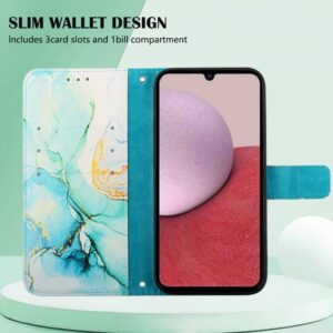 Samsung Galaxy A25 5G / A24 5G/4G Θήκη Βιβλίο Πράσινο Μάρμαρο PT003 Marble Pattern Flip Phone Case LS003