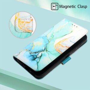 Samsung Galaxy A25 5G / A24 5G/4G Θήκη Βιβλίο Πράσινο Μάρμαρο PT003 Marble Pattern Flip Phone Case LS003