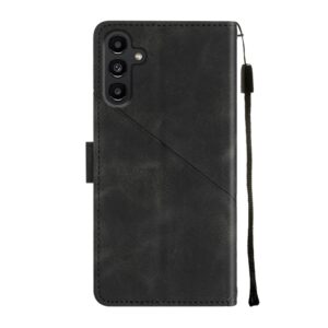 Samsung Galaxy A25 5G / A24 5G/4G Θήκη Βιβλίο Μαύρο Skin-feel Embossed Phone Case Black