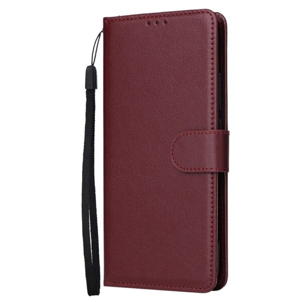 Xiaomi Redmi Note 13 5G Θήκη Βιβλίο Μπορντό Multifunctional Horizontal Flip Case with Three Card Slot Wine Red