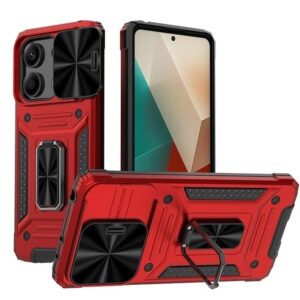 Forcell Xiaomi Redmi Note 13 5G Camshield Hybrid Θήκη Σκληρή - Red