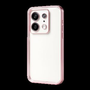 Forcell Xiaomi Redmi Note 13 5G Plating Fine Hole Θήκη Με Πλαίσιο Σιλικόνης Διάφανη - Pink