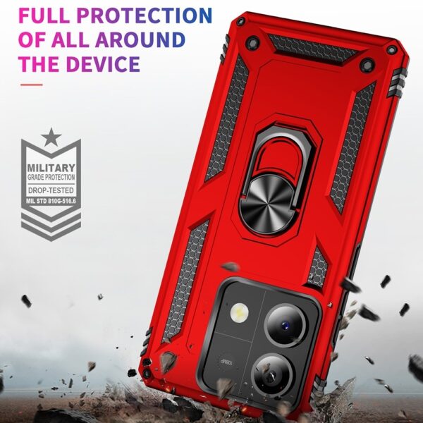 Xiaomi Redmi Note 13 5G Θήκη Κόκκινο Με Σταντ Shockproof TPU + PC Phone Case with Holder Red