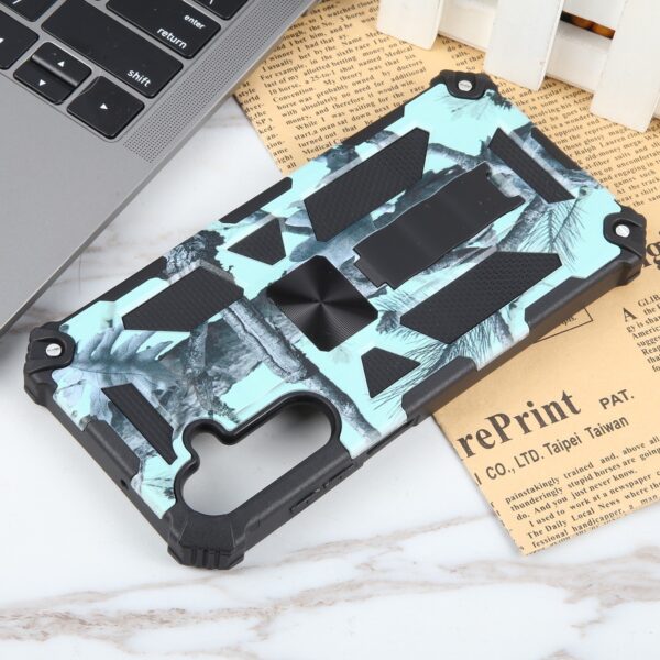 Samsung Galaxy A25 5G / A24 5G/4G Θήκη Καμουφλάζ Βεραμ΄άν Camouflage Armor Shockproof Magnetic Case with Holder Army Mint