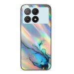 Xiaomi Poco X6 Pro 5G Θήκη Σιλικόνης Μάρμαρο Laser Marble Pattern Clear TPU Shockproof Protective Case Pink