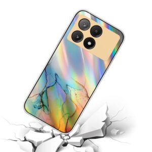 Xiaomi Poco X6 Pro 5G Θήκη Σιλικόνης Μάρμαρο Laser Marble Pattern Clear TPU Shockproof Protective Case Yellow