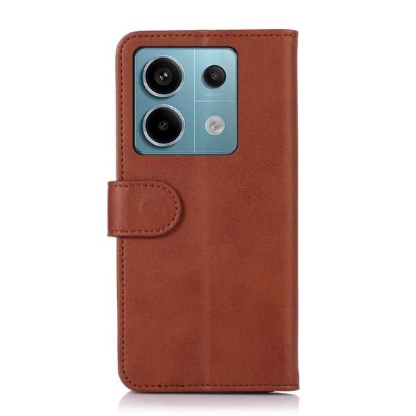 Xiaomi Redmi Note 13 Pro 5G / Poco X6 5G Θήκη Βιβλίο Καφέ Cow Texture Phone Case Brown