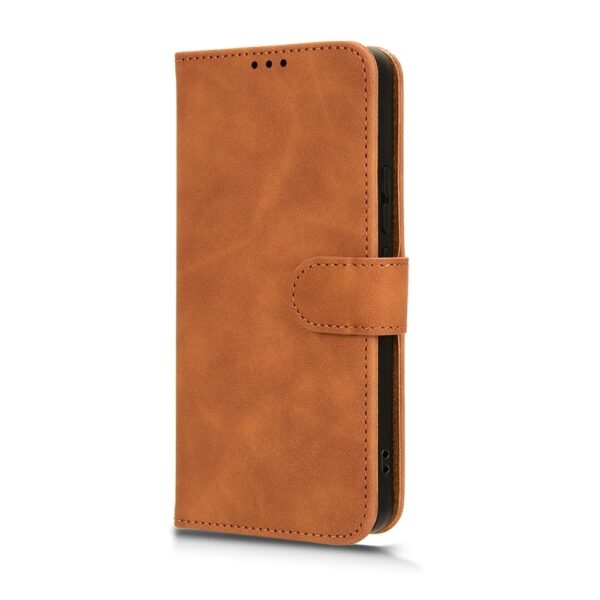 Xiaomi Redmi Note 13 Pro 5G / Poco X6 5G Θήκη Βιβλίο Καφέ Skin Feel Magnetic Flip Phone Case Brown