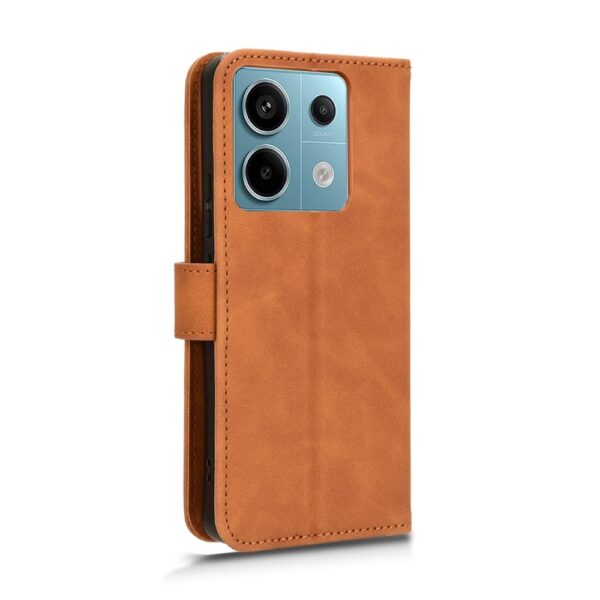 Xiaomi Redmi Note 13 Pro 5G / Poco X6 5G Θήκη Βιβλίο Καφέ Skin Feel Magnetic Flip Phone Case Brown