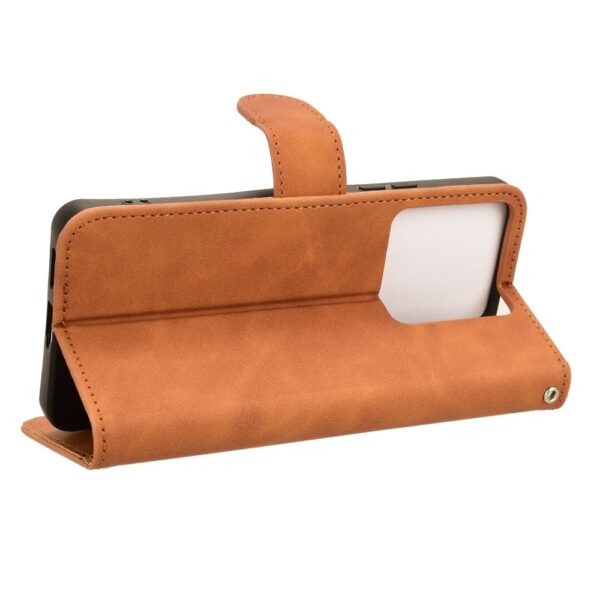 Xiaomi Redmi Note 13 Pro 5G / Poco X6 5G Θήκη Βιβλίο Καφέ Skin Feel Magnetic Flip Phone Case Brown