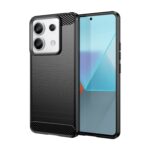 Xiaomi Redmi Note 13 Pro 5G / Poco X6 5G Θήκη Σιλικόνης Μαύρη Brushed Texture Carbon Fiber TPU Phone Case Black