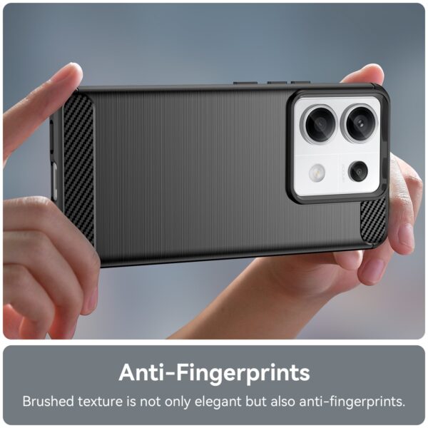 Xiaomi Redmi Note 13 Pro 5G / Poco X6 5G Θήκη Σιλικόνης Μαύρη Brushed Texture Carbon Fiber TPU Phone Case Black