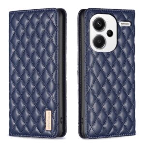 Xiaomi Redmi Note 13 Pro Plus 5G Θήκη Βιβλίο Μπλε Diamond Lattice Magnetic Flip Phone Case Blue