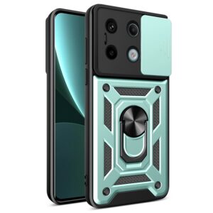 Xiaomi Redmi Note 13 Pro 5G Θήκη Πράσινη Με Σταντ Sliding Camera Cover Design TPU+PC Phone Case Mint Green