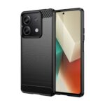 Xiaomi Redmi Note 13 5G Θήκη Σιλικόνης Μα΄ύρη Brushed Texture Carbon Fiber TPU Phone Case Black