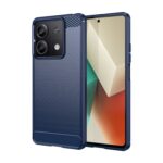 Xiaomi Redmi Note 13 5G Θήκη Σιλικόνης Μπλε Brushed Texture Carbon Fiber TPU Phone Case Blue