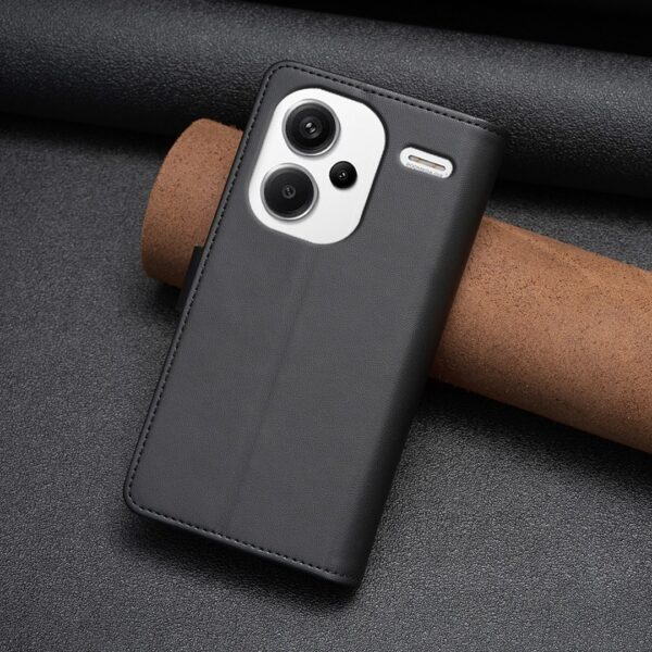 Xiaomi Redmi Note 13 Pro Plus 5G Θήκη Βιβλίο Μαύρο Card Slots Zipper Wallet Flip Phone Case Black
