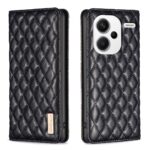 Xiaomi Redmi Note 13 Pro Plus 5G Θήκη Βιβλίο Μαύρο Diamond Lattice Magnetic Flip Phone Case Black