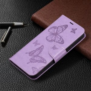Xiaomi Redmi Note 13 Pro 5G / Poco X6 5G Θήκη Βιβλίο Μωβ Two Butterflies Embossing Phone Case Purple