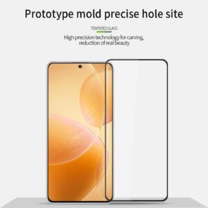 Xiaomi Poco X6 5G Προστατευτικό Τζαμάκι Μαύρο PINWUYO 9H 3D Curved Full Screen Explosion-proof Tempered Glass Film Black