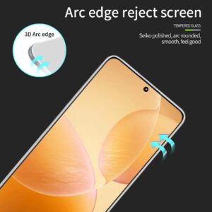 Xiaomi Poco X6 5G Προστατευτικό Τζαμάκι Μαύρο PINWUYO 9H 3D Curved Full Screen Explosion-proof Tempered Glass Film Black