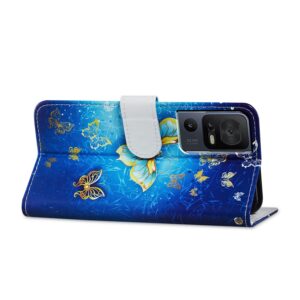 TCL 40 SE Θήκη Βιβλίο Painted Pattern Horizontal Flip Phone Case Red Butterfly