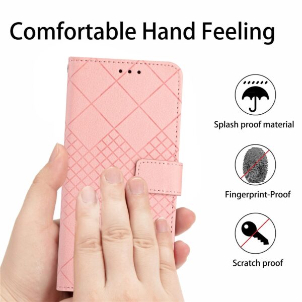 TCL 40 SE Θήκη Βιβλίο Ροζ Rhombic Grid Texture Phone Case Pink