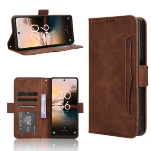 TCL 40 NXTpaper 4G Θήκη Βιβλίο Καφέ Skin Feel Calf Texture Card Slots Phone Case Brown