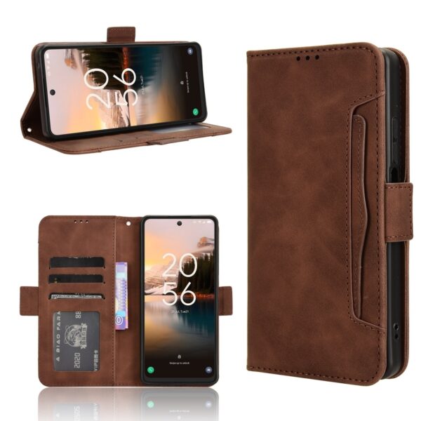 TCL 40 NXTpaper 4G Θήκη Βιβλίο Καφέ Skin Feel Calf Texture Card Slots Phone Case Brown