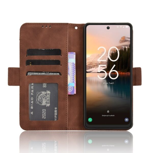 TCL 40 NXTpaper 4G Θήκη Βιβλίο Καφέ Skin Feel Calf Texture Card Slots Phone Case Brown