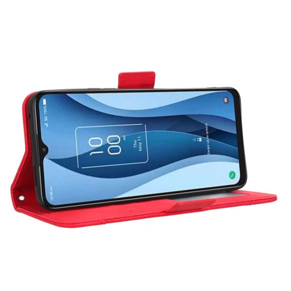 TCL 40 NXTpaper 5G Θήκη Βιβλίο Κόκκινο Skin Feel Calf Texture Card Slots Phone Case Red
