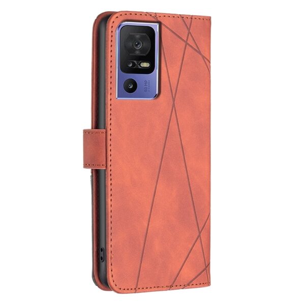 TCL 40 SE Θήκη Βιβλίο Πράσινο Magnetic Buckle Rhombus Texture Phone Case Green