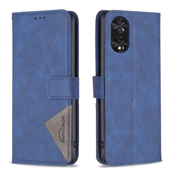 TCL 40 SE Θήκη Βιβλίο Μπλε Magnetic Buckle Rhombus Texture Phone Case Blue