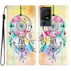TCL 40 SE Θήκη Βιβλίο Colored Drawing Pattern Phone Case Dream Catcher