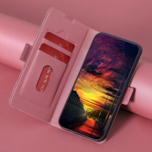 TCL 40 R 5G Θήκη Βιβλίο Ροζ Twill Texture Side Buckle Phone Case Pink